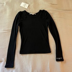 NWT Stella McCartney black cutout long sleeve t shirt